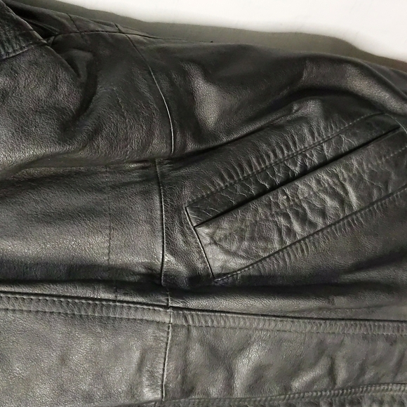 Vintage 80s Europe Craft Leather Jacket – Genuine Leather, Classic Cut, Size LG - Picture 4 of 12